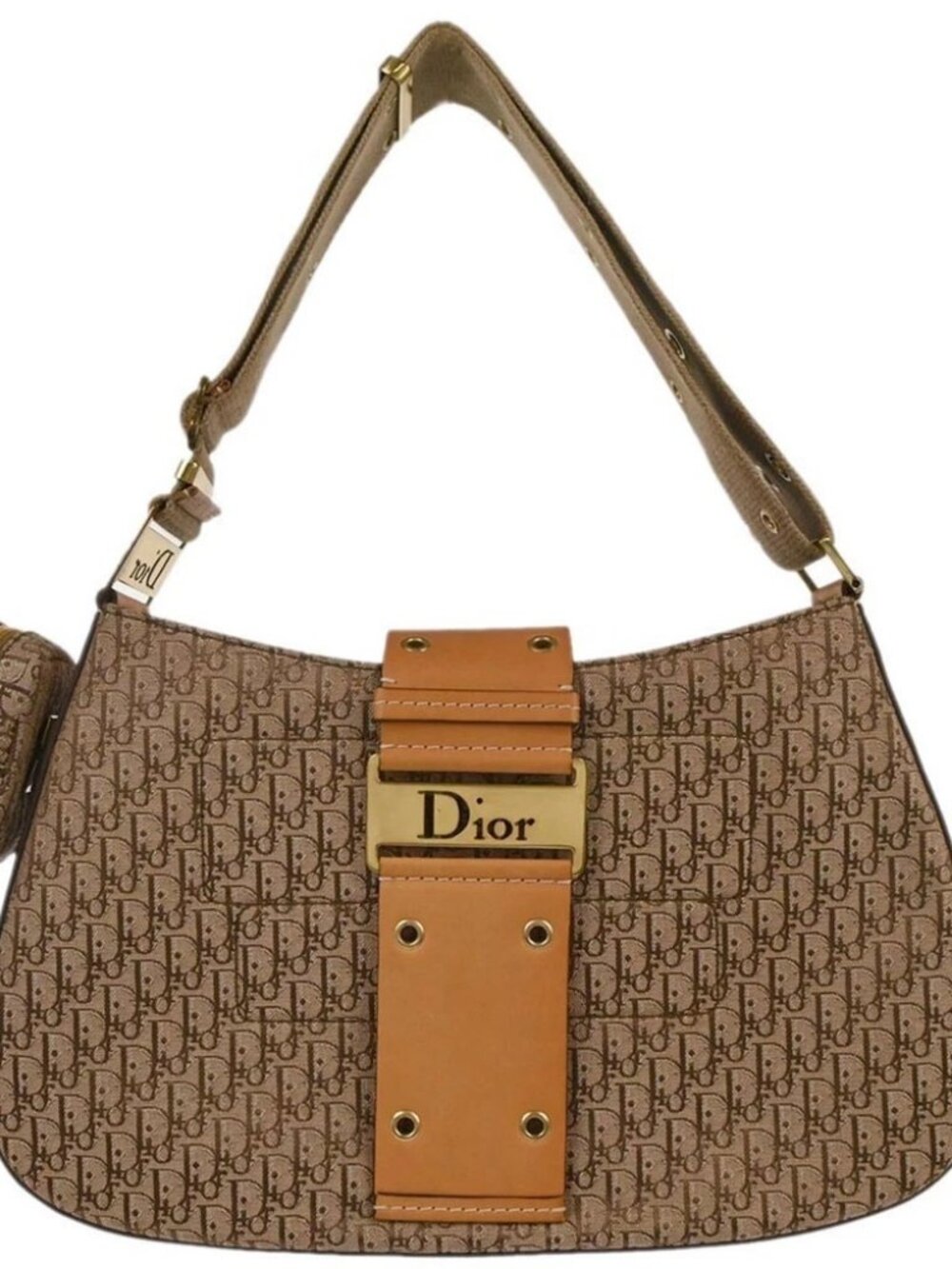 Christian Dior Beige Street Chic Columbus Shoulder Bag